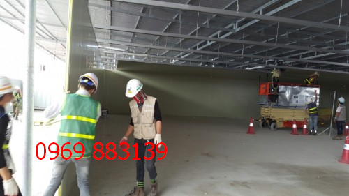 Thi công vách ngăn panel tại KCN Vân Trung Bắc Giang quy mô lớn